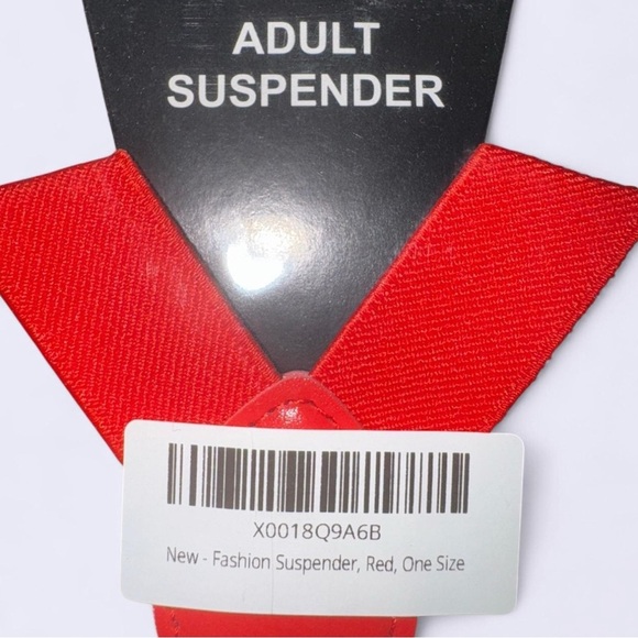 Red Men's Suspenders - Picture 2 of 3